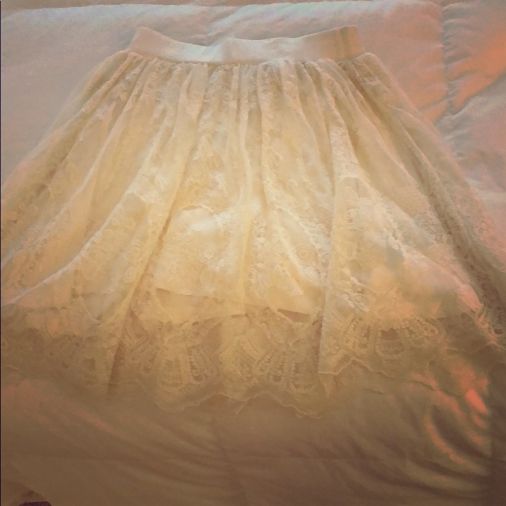 Lacy Ivory Skirt